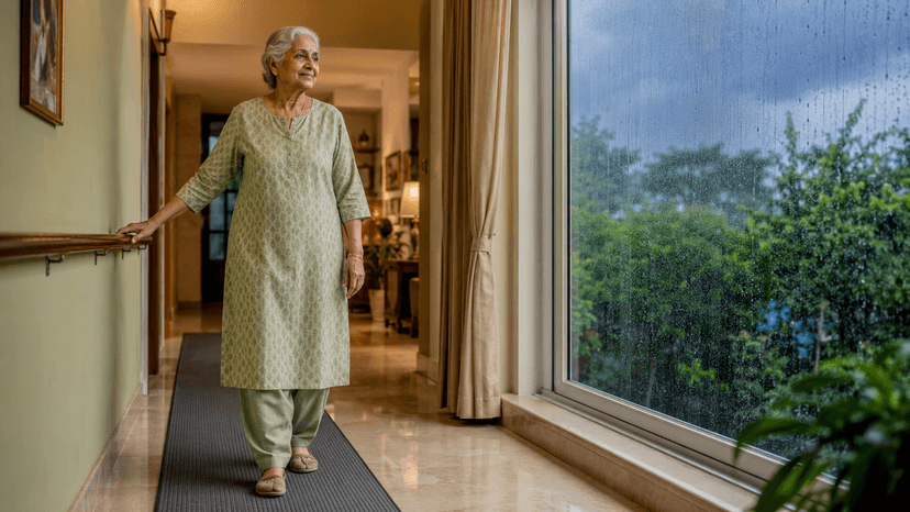 The Monsoon Fall Risk Most Families Miss: A Home Safety Checklist for Elderly Parents