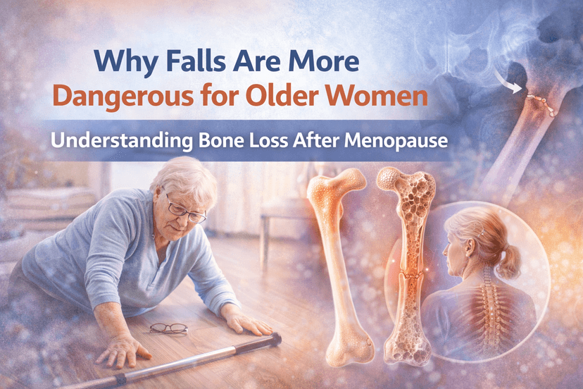 Why Falls Are More Dangerous for Older Women: Understanding Bone Loss After Menopause